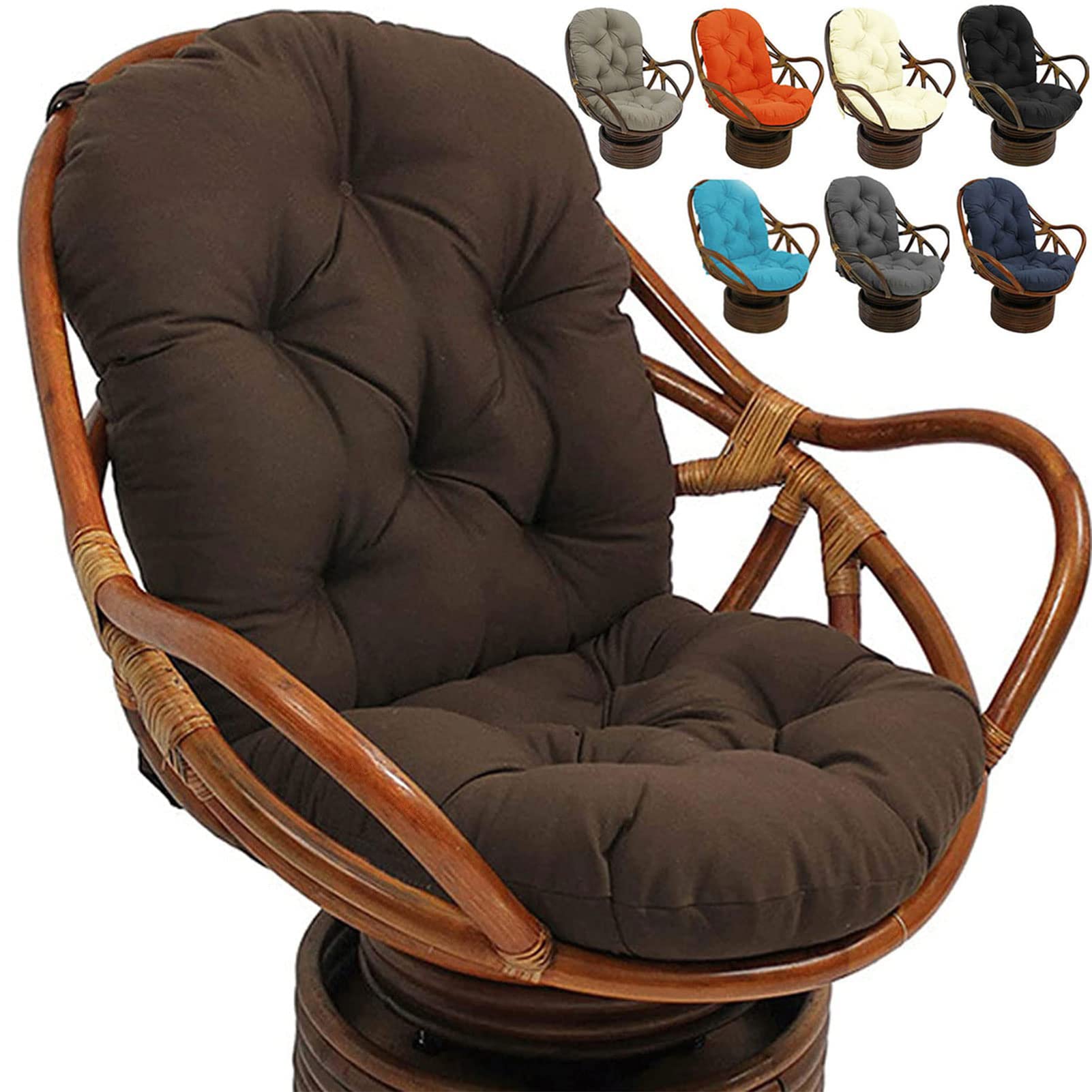 Rocking Replacement Chair Pads, Washable-Resistant Swivel Rocker Chair Cushion - Garden Seat Cushion Sofa Tatami Mat for Recliner Rocking Rattan Chair