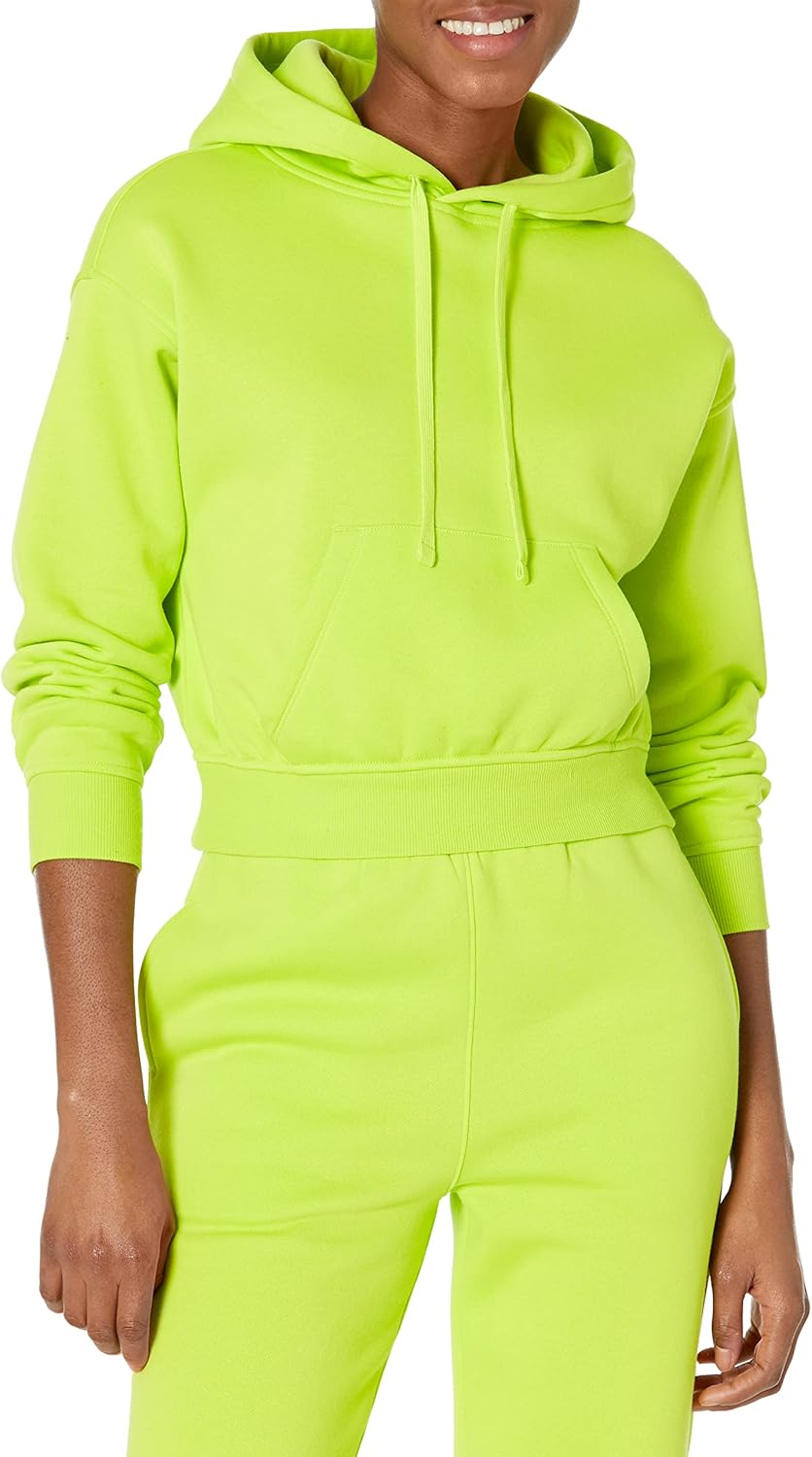Amazon Essentials Women's Crop Hoodie Sweatshirt (Available in Plus Size)