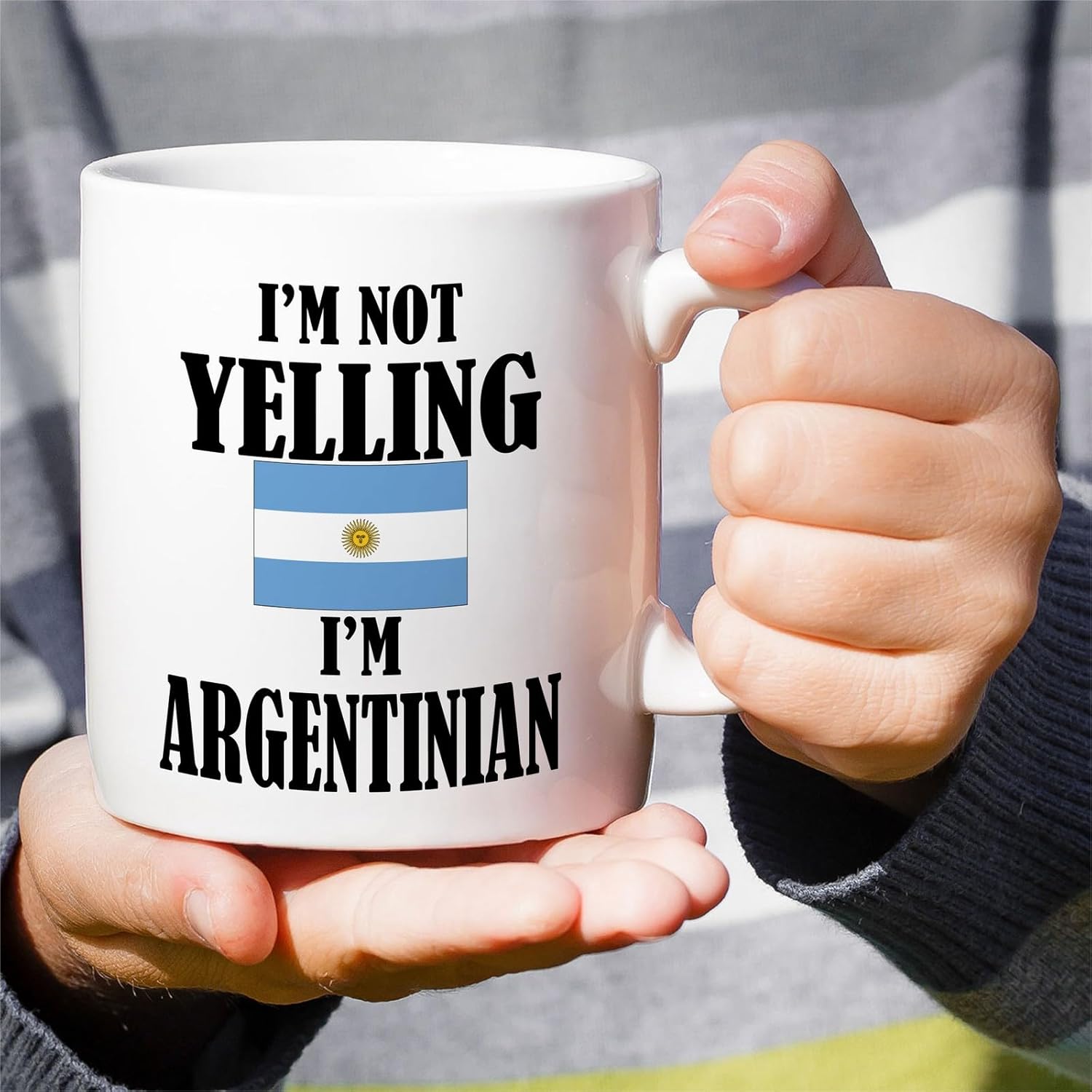 Retreez Funny Argentinian Mug - I'm Not Yelling I'm Argentinian 11 Oz Ceramic Coffee Mugs - Funny, Sarcasm, Sarcastic, Inspirational Argentina birthday gifts for friends, coworkers, men women dad mom - Image 4