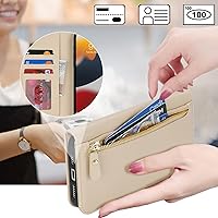 Vista 62 de Havaya Funda para iPhone 13 Pro Max y iPhone 12 Pro Max, cartera compatible con magsaf 2 en 1, desmontable magnética con tarjetero y ranura trasera