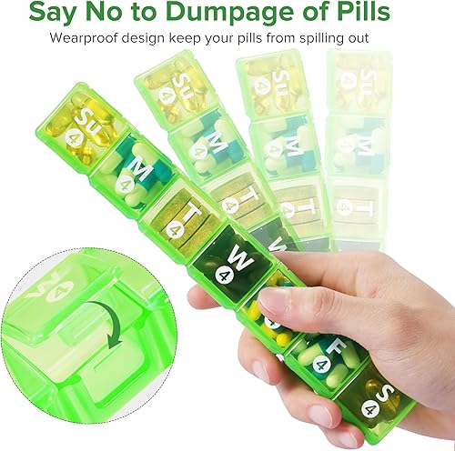 Miniatura 6 de Organizador de pastillas mensual grande, pastillero de 28 días 1 vez al día, 4 semanas al mes, organizador de medicamentos apto para viajes, para