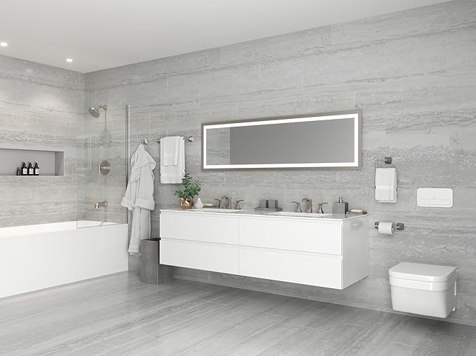 Grifería Lavamanos 3 Huecos 8 Pulgadas Acabado Brushed Nicke miniatura 2