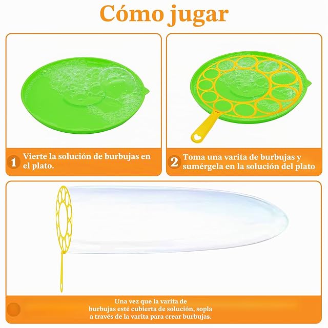 Foto 4 de 8 de JOYIN Juego de 24 varitas de burbujas grandes a granel para niños