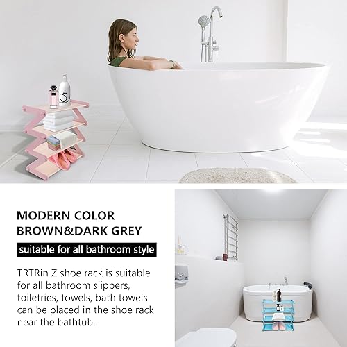 Miniatura 7 de Zapatero para niños pequeños, color rosa claro, puede contener 8-12 pares de zapatos de bebé, instalación simple, para entrada, pasillo, dormitorio,