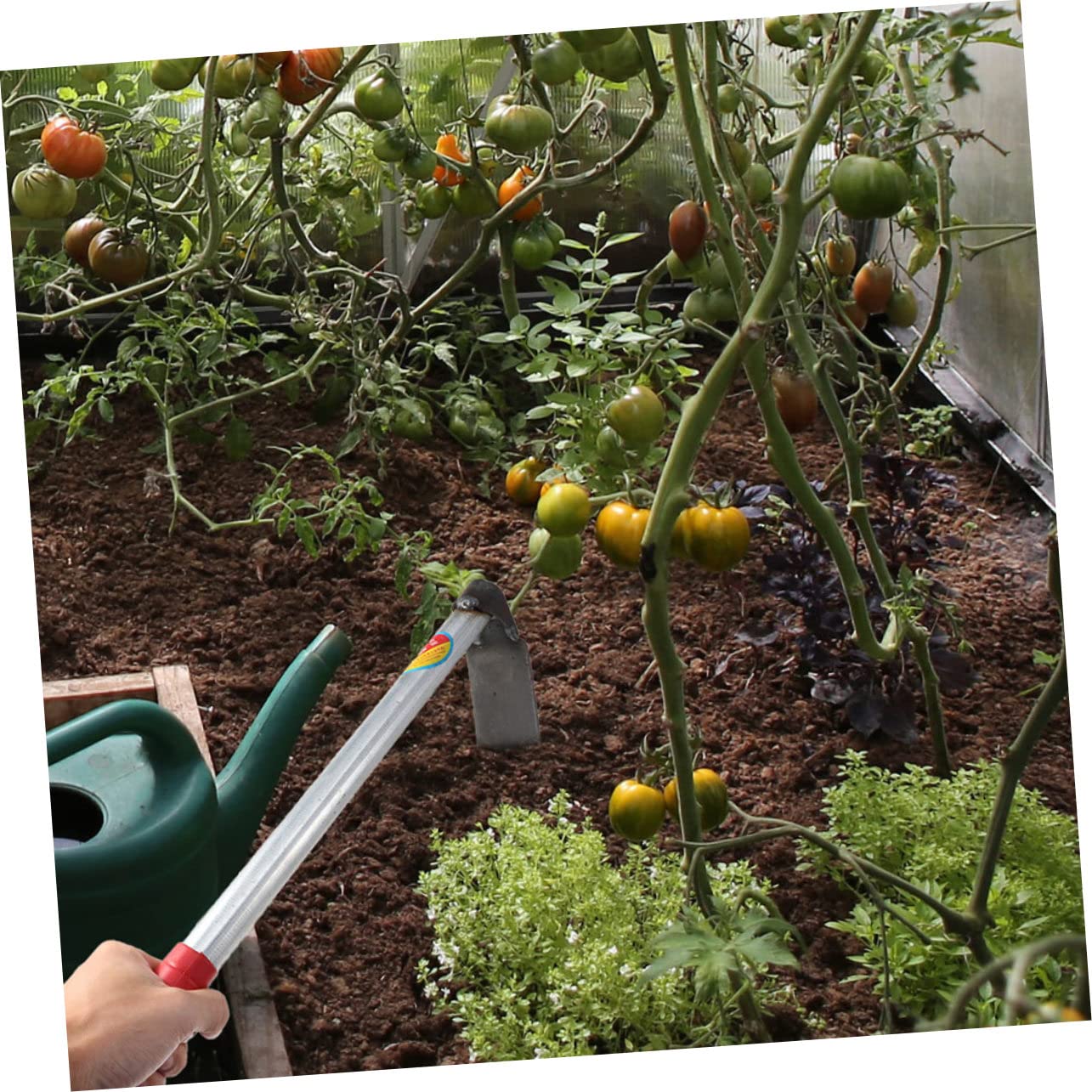 VANZACK 2 Pièces Sarcloir de Jardinage, Houe à Planter en Acier Inoxydable, Manche Épais et Résistant, pour Ameublir le Sol au Jardin et Bonsaï