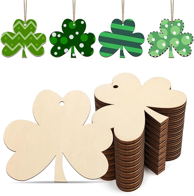DIY Wooden Shamrock Ornaments for St. Patrick's Day