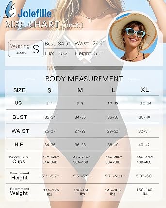 Jolefille Underwire One Piece Swimsuit Women Tummy Control Bathing Suit