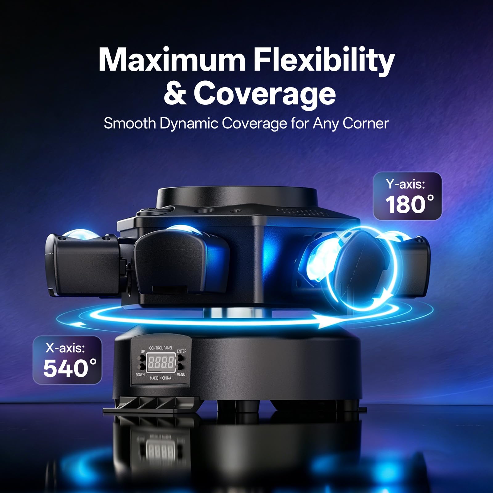 180W Cabeza Móvil RGBW LED Beam Moving Head con Control Remoto,6 Brazos DMX512 Luz DJ Escenario,Luz Discoteca Focos de Efecto para Fiesta Club Bar Boda Halloween Iluminación de Escenario