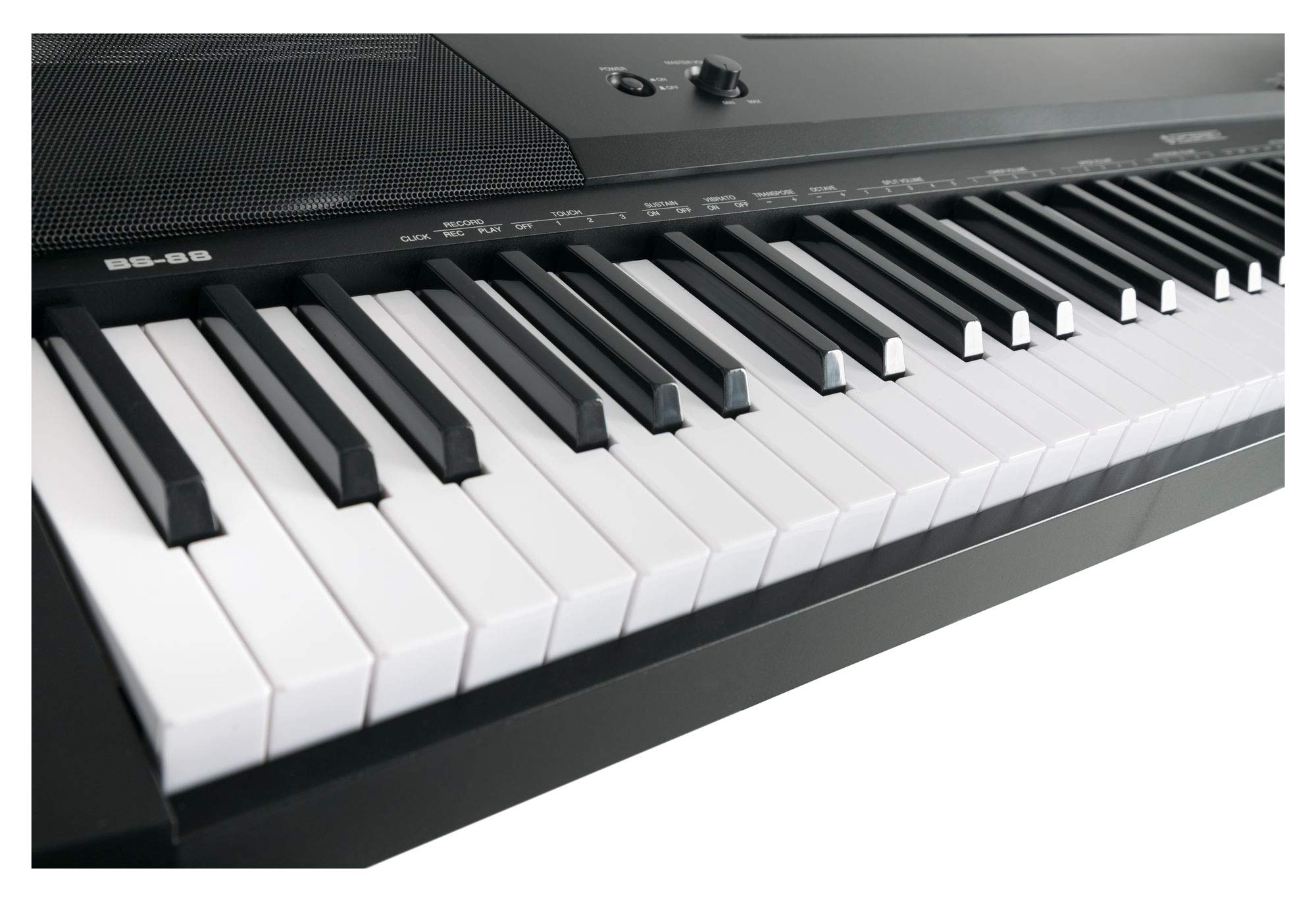 McGrey BS-88 Keyboard Set, Einsteiger-Keyboard in Stagepiano-Optik | 88 Tasten in Standard-Größe, 146 Sounds, 16 Demo Songs, Effekte: Vibrato, Sustain, Aufnahmefunktion, Tranpose-Funktion, Split
