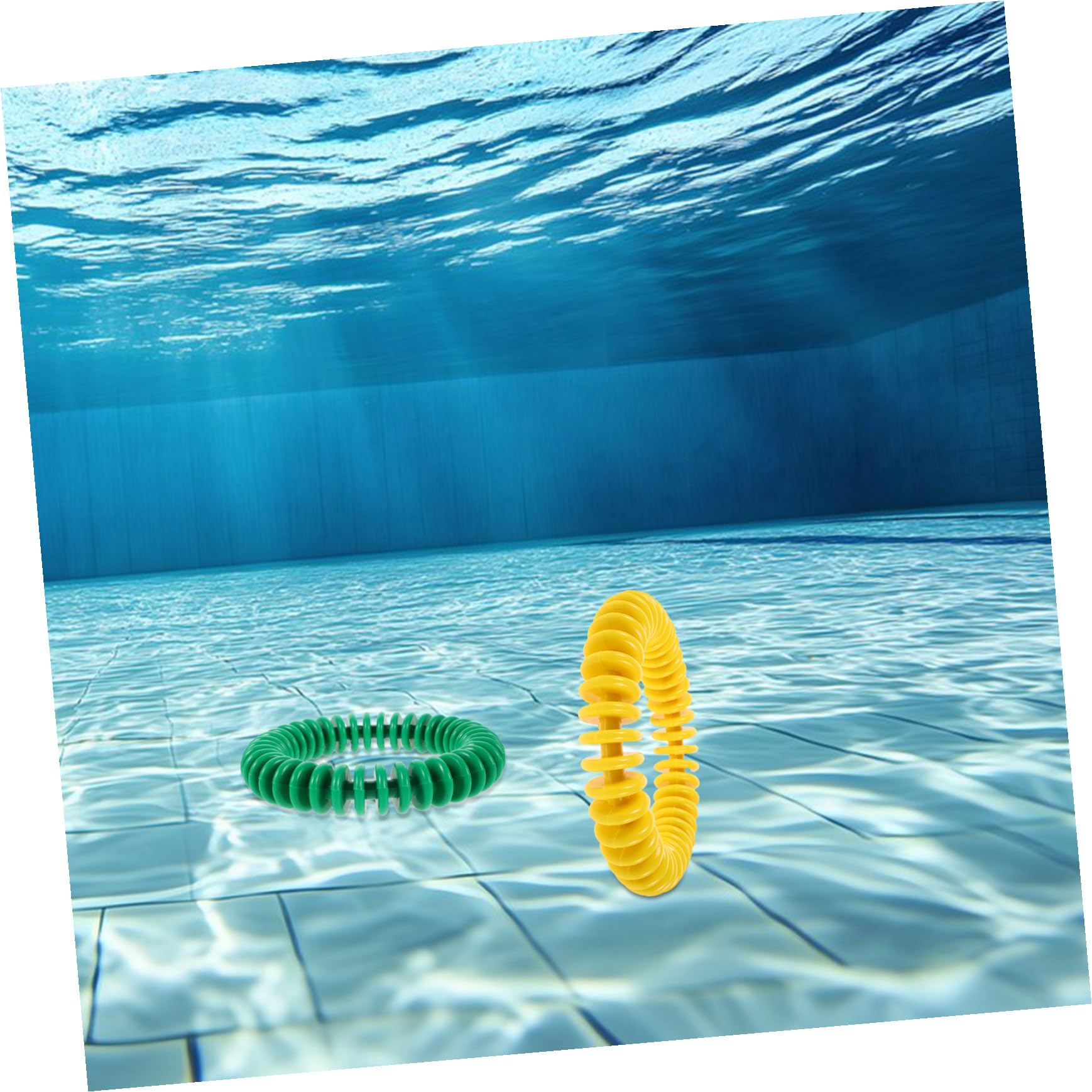 Beaupretty 4 Pièces Jeux de Plongée pour Garçon Fille Anneaux de Jet Bouées de Natation Anneaux de Natation pour Entraînement Aquatique