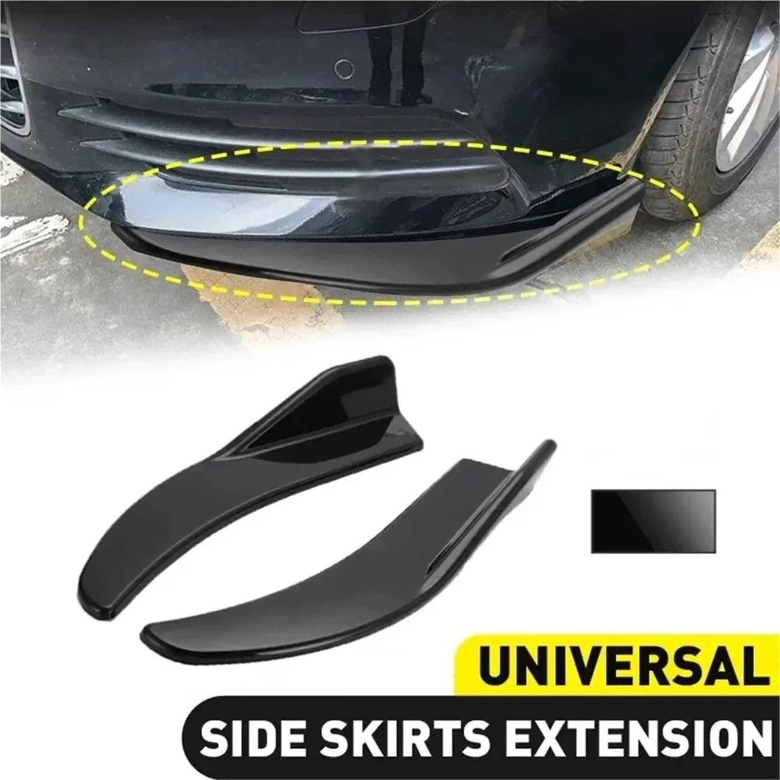 Jupes Latérales 1 Paire De Bas Caisse Universels Voiture Spoiler Pare-Chocs Avant/arrière Protection Anti-Collision