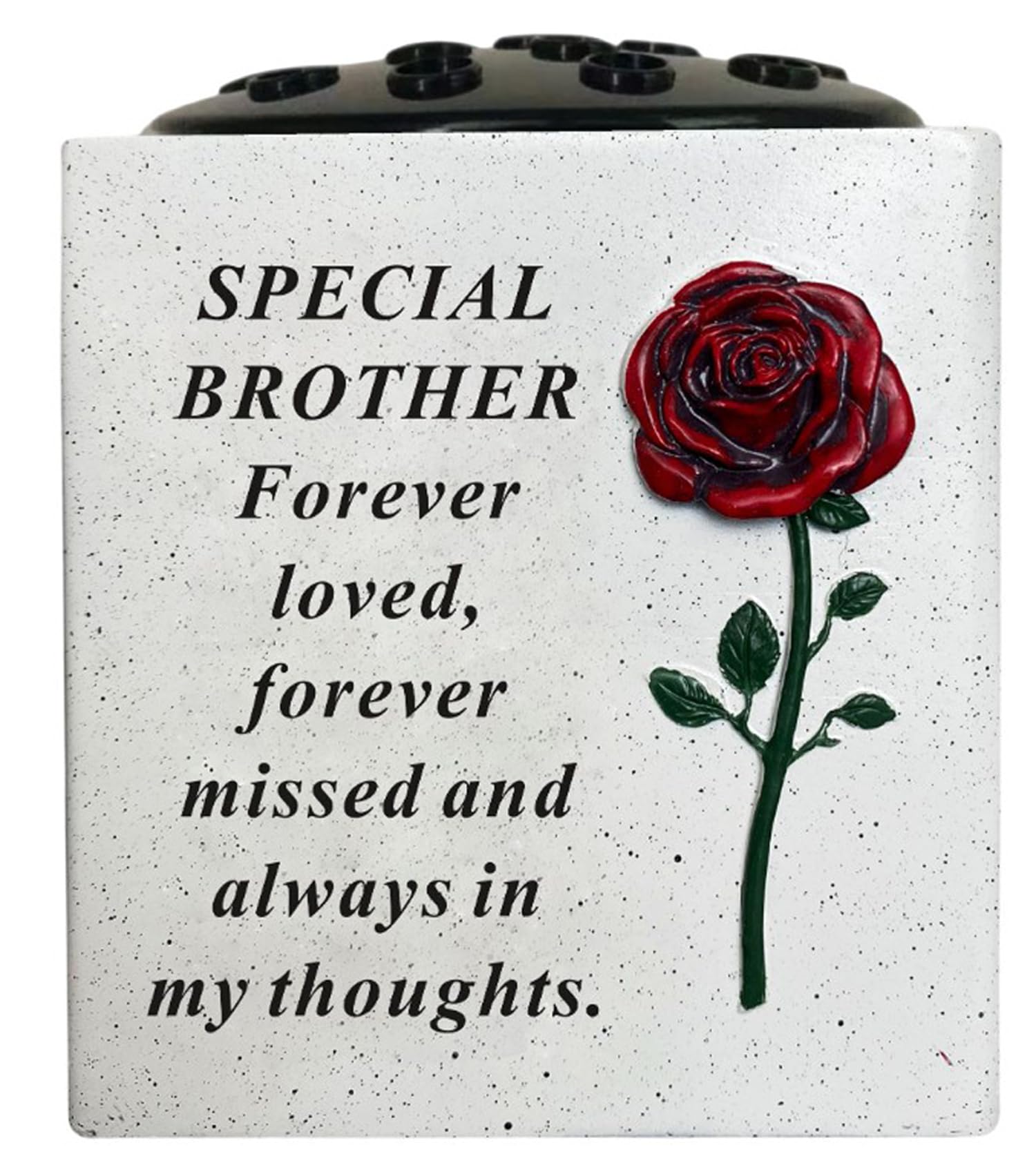 Brother Memorial Grave Vase Rose Bowl Red Rose Flower Holder Cemetery Flower Pot