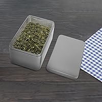 Vista 3 de NUOBESTY Caja de lata rectangular vacía, contenedor portátil de almacenamiento de té con tapa, caja de almacenamiento para el hogar para dulces