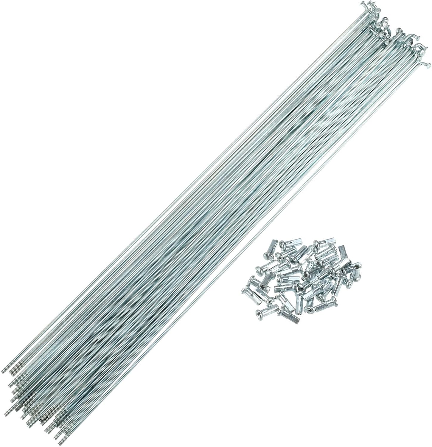 Spoke Nipples 36pcs 14G J Bend Bicycle Steel Spokes 254mm 260mm 266mm 274mm 287mm 294mm 244mm 257mm 263mm Cycle Spokes with Nipples