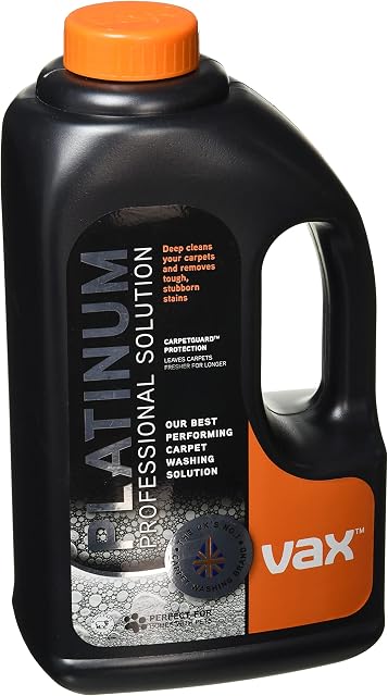 Vax Platinum Professional 1.5 Litre Carpet Cleaner Solution | Deep Cleans and Removes Tough Stains | Neutralises Pet Odours - 1-9-139136, Charcoal
