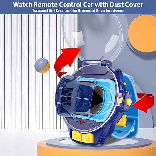 Miniatura 4 de Reloj de juguete de coche a control remoto para niños, reloj de batalla de potencia, juguete de coche de carreras con carga USB, mini reloj 2022 con