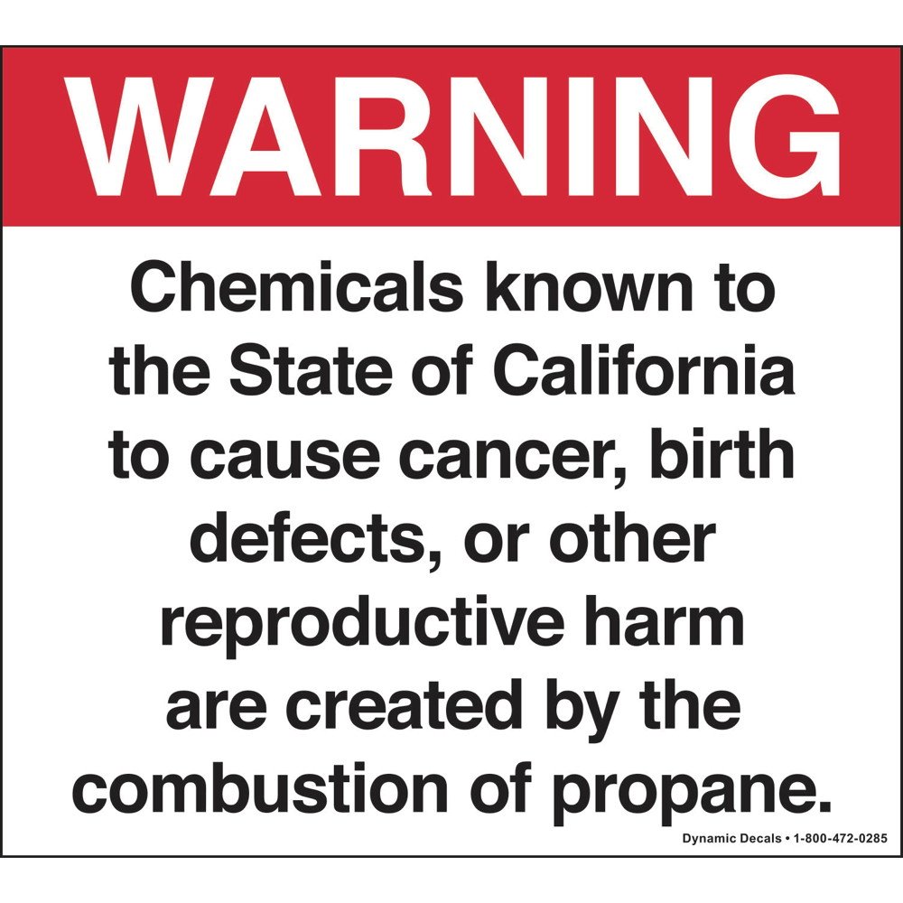DYNAMIC DECALS PROP65 PROP 65 WARNING DECAL, STATE OF