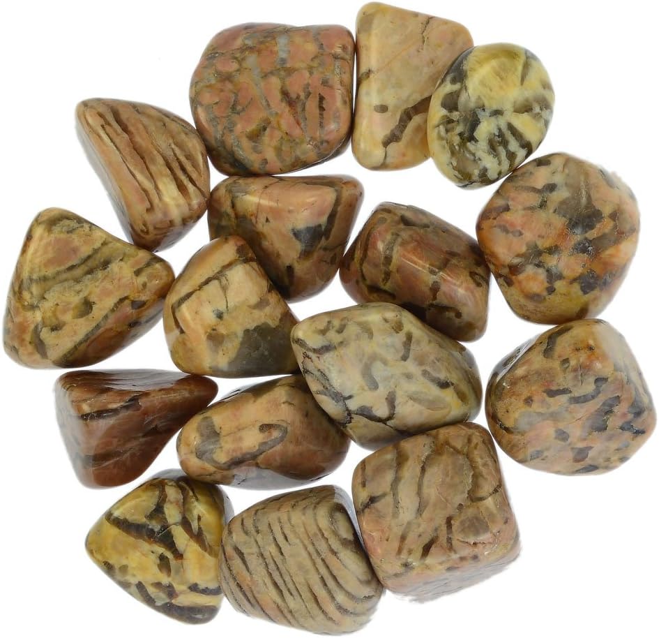 2 lb Tumbled Zebradorite Stones from Madagascar - 0.75" to 1.50" Avg Rocks for Crafts, Art, Crystal Healing, Wicca, Reiki and More!