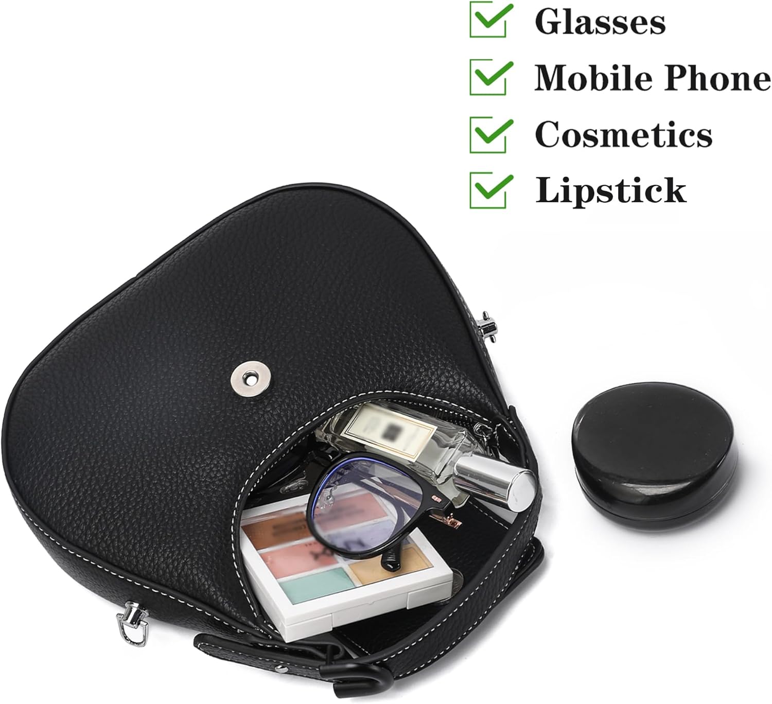 CHERUTY Small Crossbody Purse for Women, Faux Leather Mini Shoulder Bag with Adjustable Strap, Trendy Handbag for Daily Use - Image 4