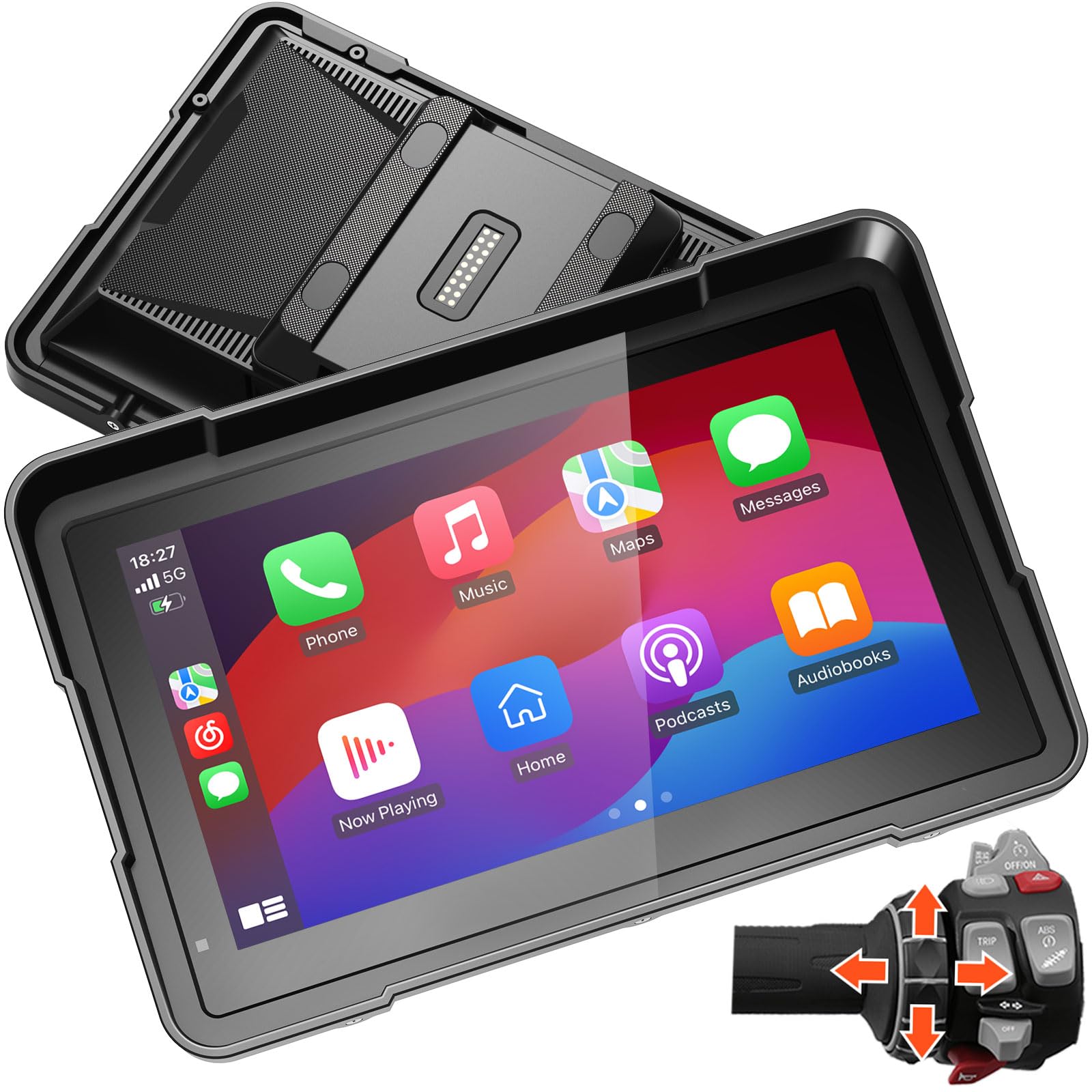 for BMW Motorcycle CarPlay & Android Auto,Support Bluetooth, 7" Waterproof GPS Navigation Screen, Data Reading, Native Wonder, TPMS, Light Sensor, Music Sharing, Intercom,16-Pin-image-30