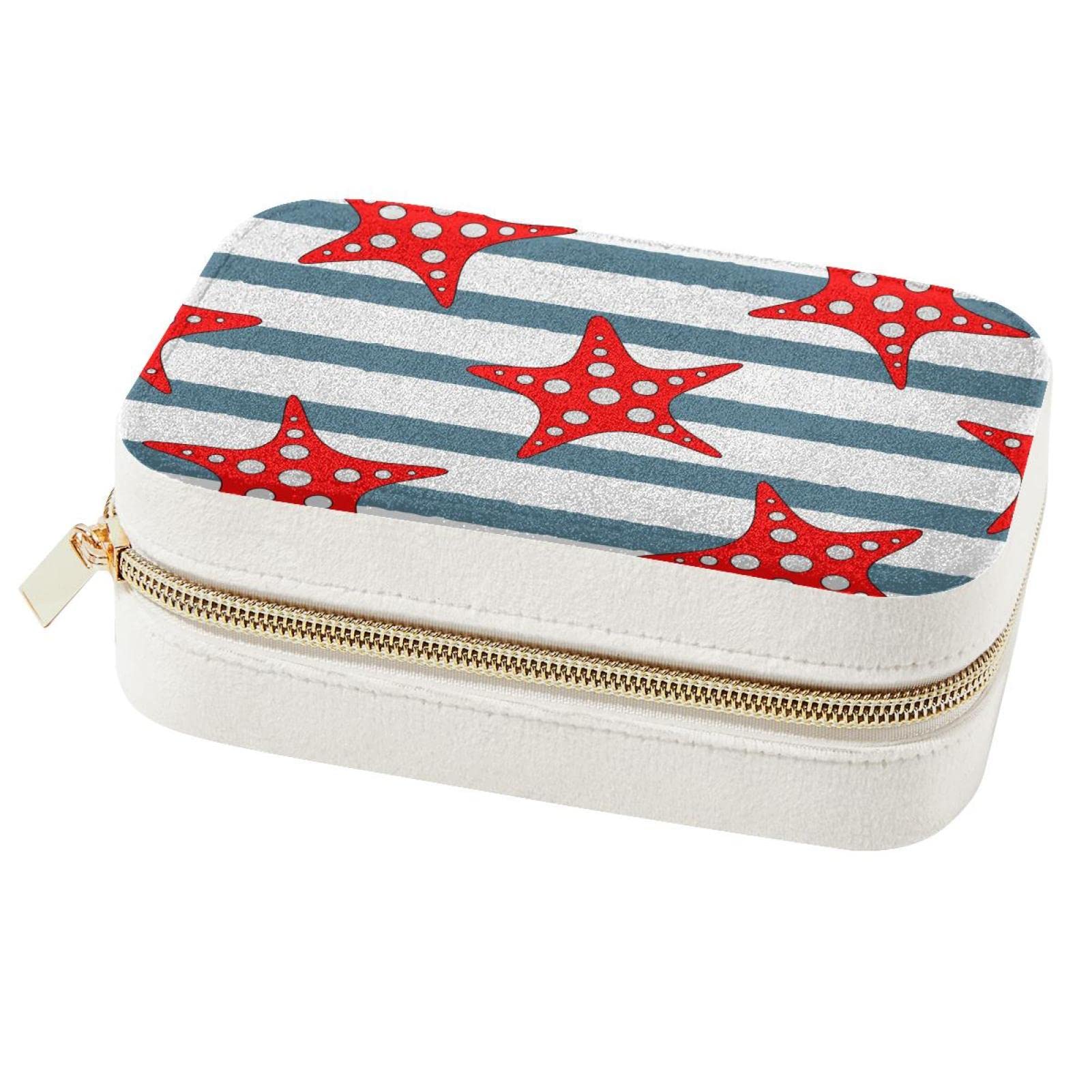 Boîte à bijoux portable étoiles de mer pour week-end et vacances d'été