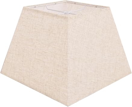 Beige Lamp Shade, 8x8Top 13x13Bottom 10 Height, Square Lampshade Replacement Lamp Shade Natural Linen Hand Crafted for Table Lamps Floor Lamps Pendent Light, Assembly Required