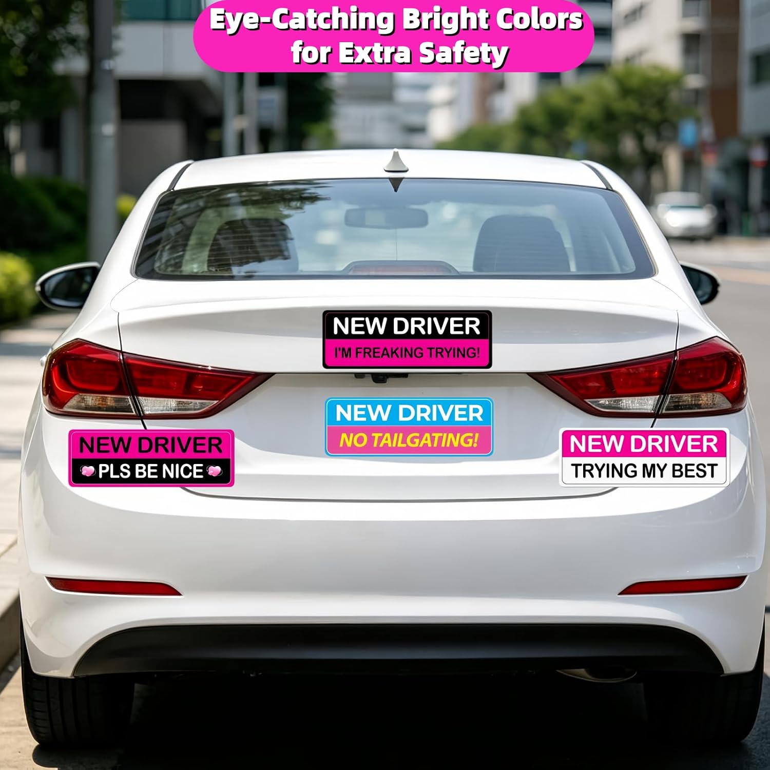 4Pcs Student Driver Magnet for Car, Funny Reflective New Driver Sticker image 3