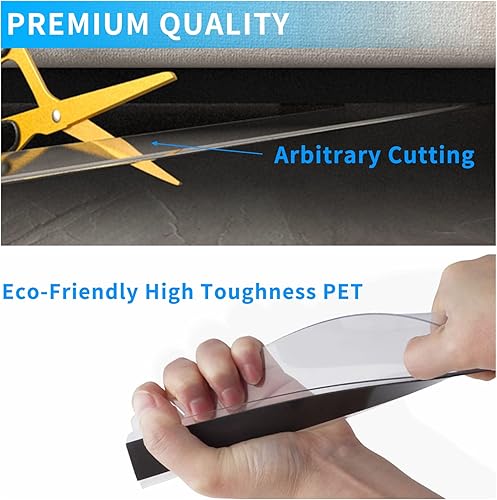 Miniatura 5 de WHALE STORE Paquete de 5 bloqueadores de sofá acrílicos, bloqueador transparente para debajo de la cama, 15.74 pulgadas de largo x 3.14 pulgadas de