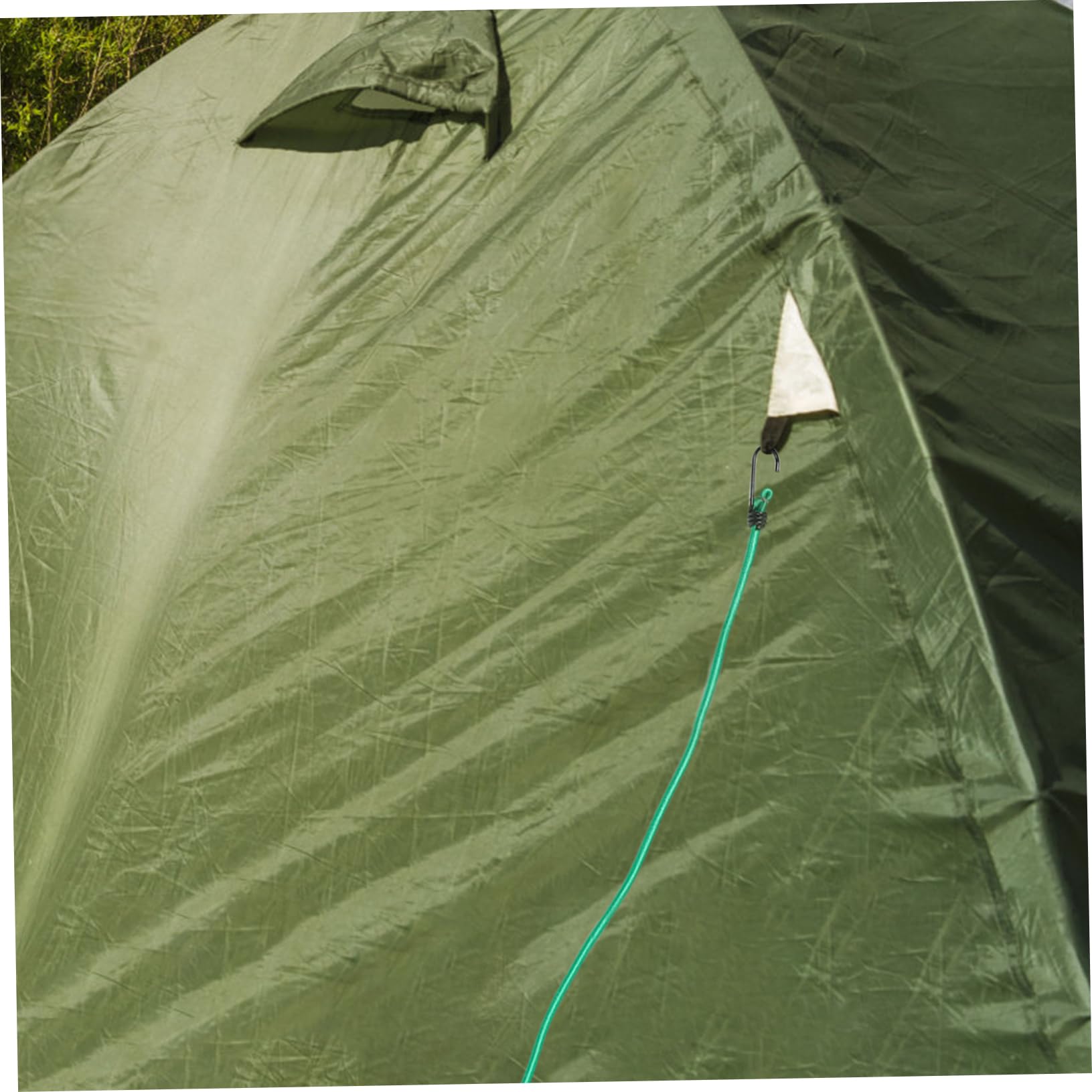 Corda Elastica con Ganci 8mm 10 Pezzi Verde per Outdoor | Facile da Trasportare e Smontare, Ciclismo e Arrampicata, Cordino in Ferro per Fissaggio e Legatura