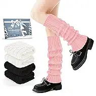 DODOKIE 3 Pairs Leg Warmers for Women Winter Fluffy Fleece Lined, Valentines Day Gifts for Her Mom Wife Daughter Teen Girls