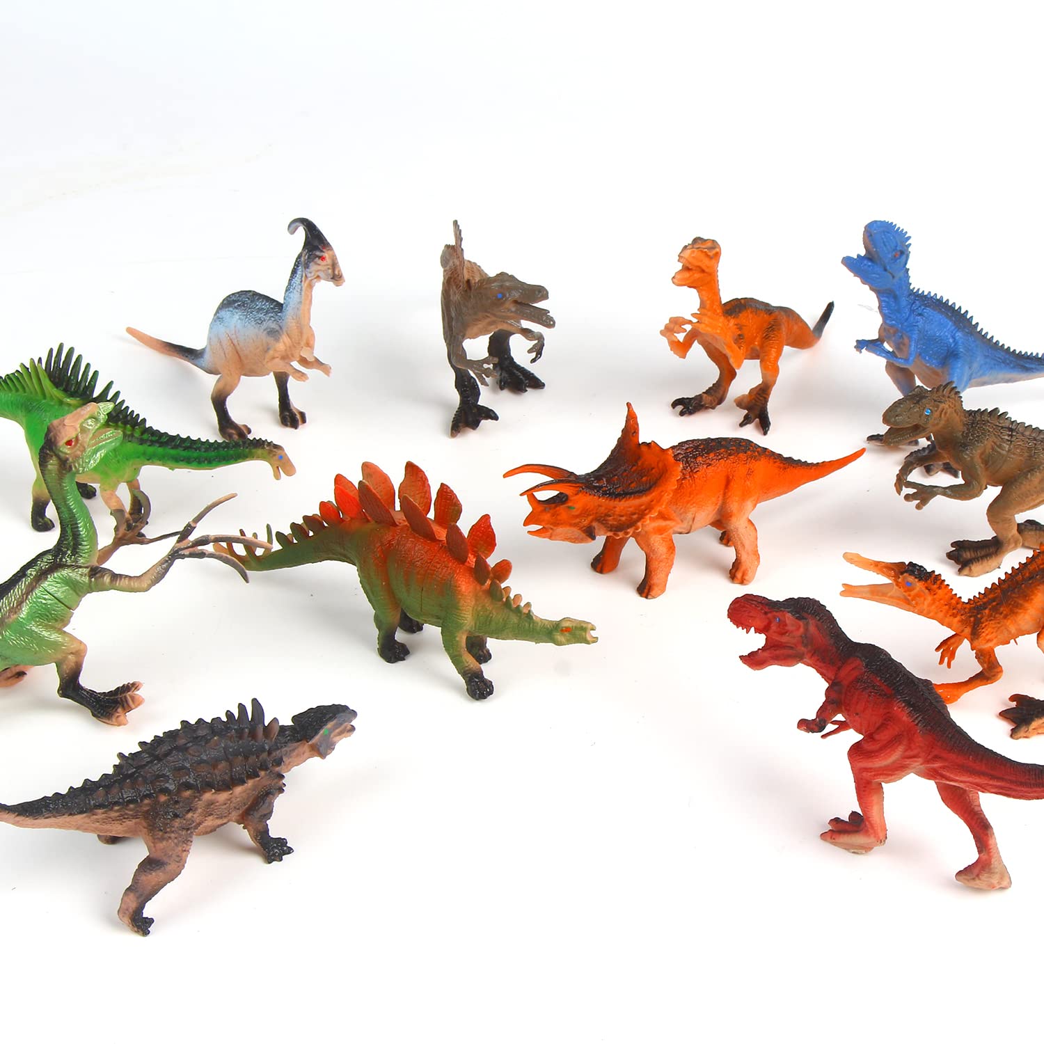 SULOLI 12 x große Dinosaurier-Spielzeuge aus Kunststoff