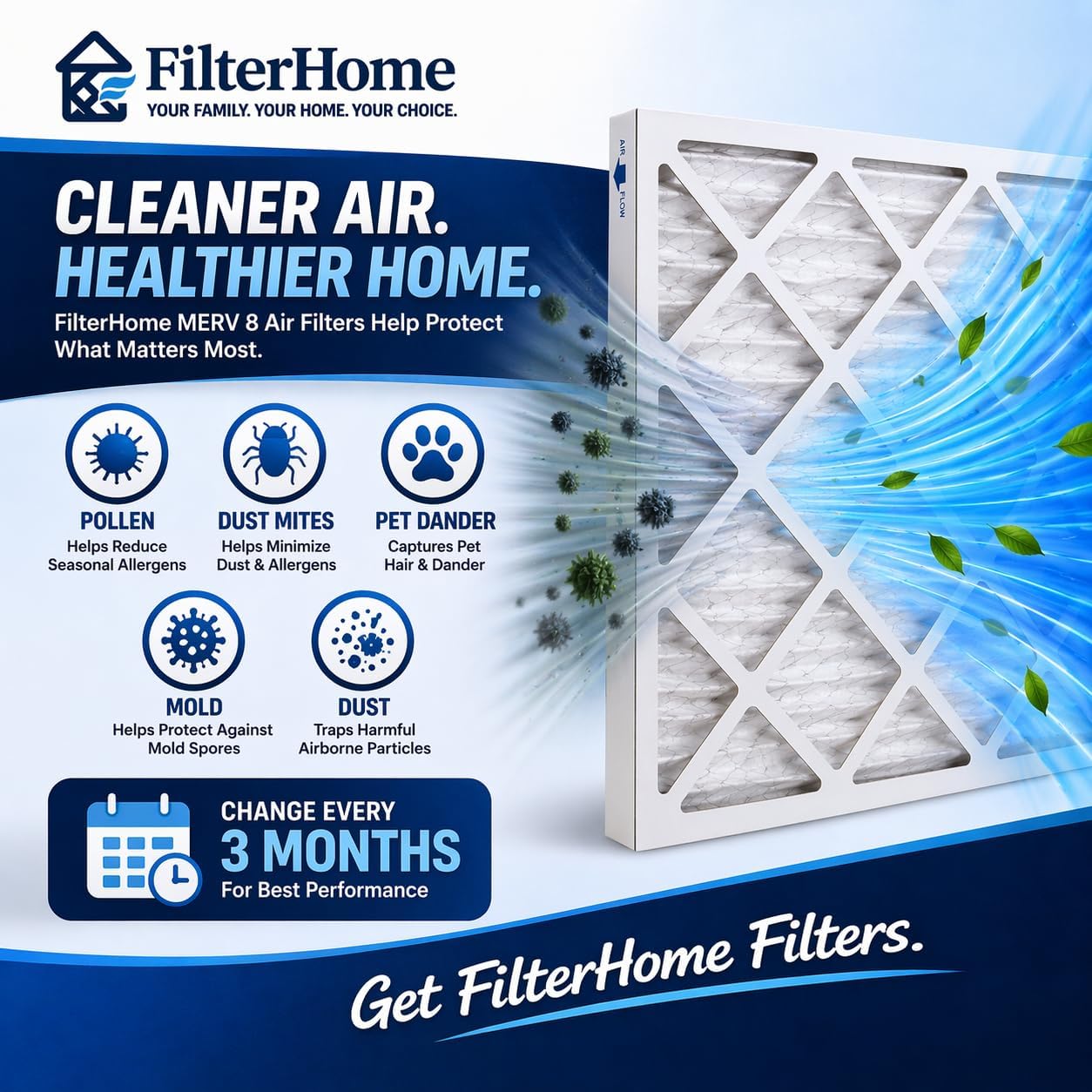 MERV 8 Filters (6, 20x25x1)