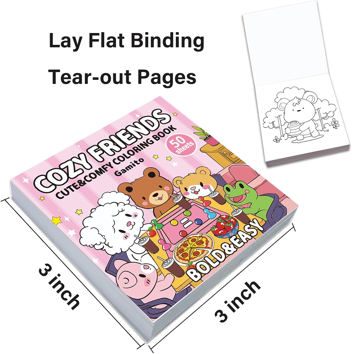 4-Pack Mini Coloring Book for Adults, Travel Small Coloring Books, Pocket Size Adults Relaxation Coloring Books Stress Relief Adult Mini Coloring Book