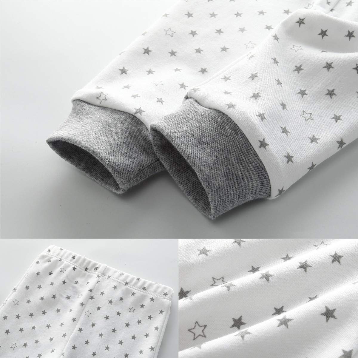 Chalecos de manga corta + pantalones para recién nacidos de 0 a 12 meses de algodón, gris, 3 Meses
