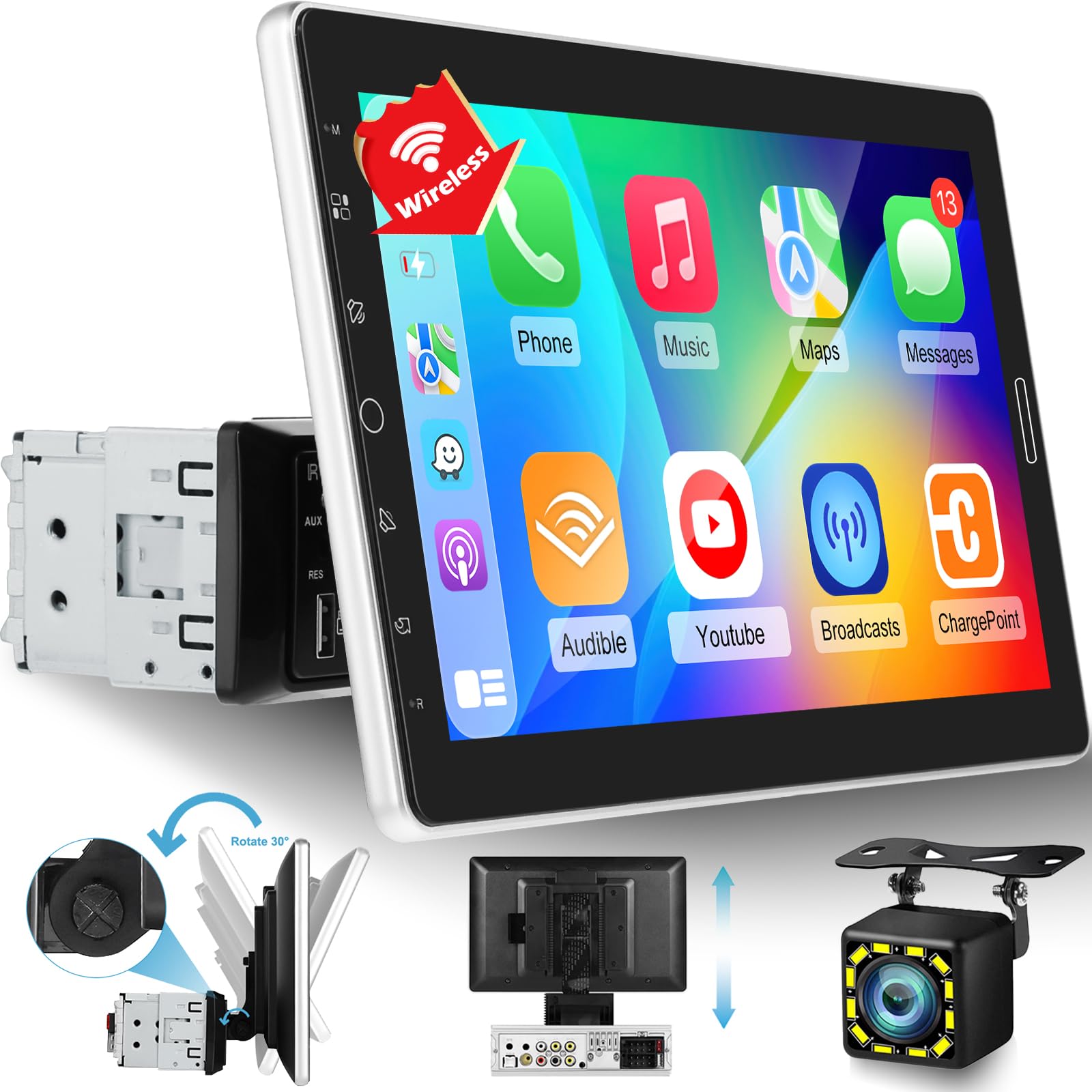Amazon.com: 10.1 inch Single Din Touchscreen Radio 10 inch Car