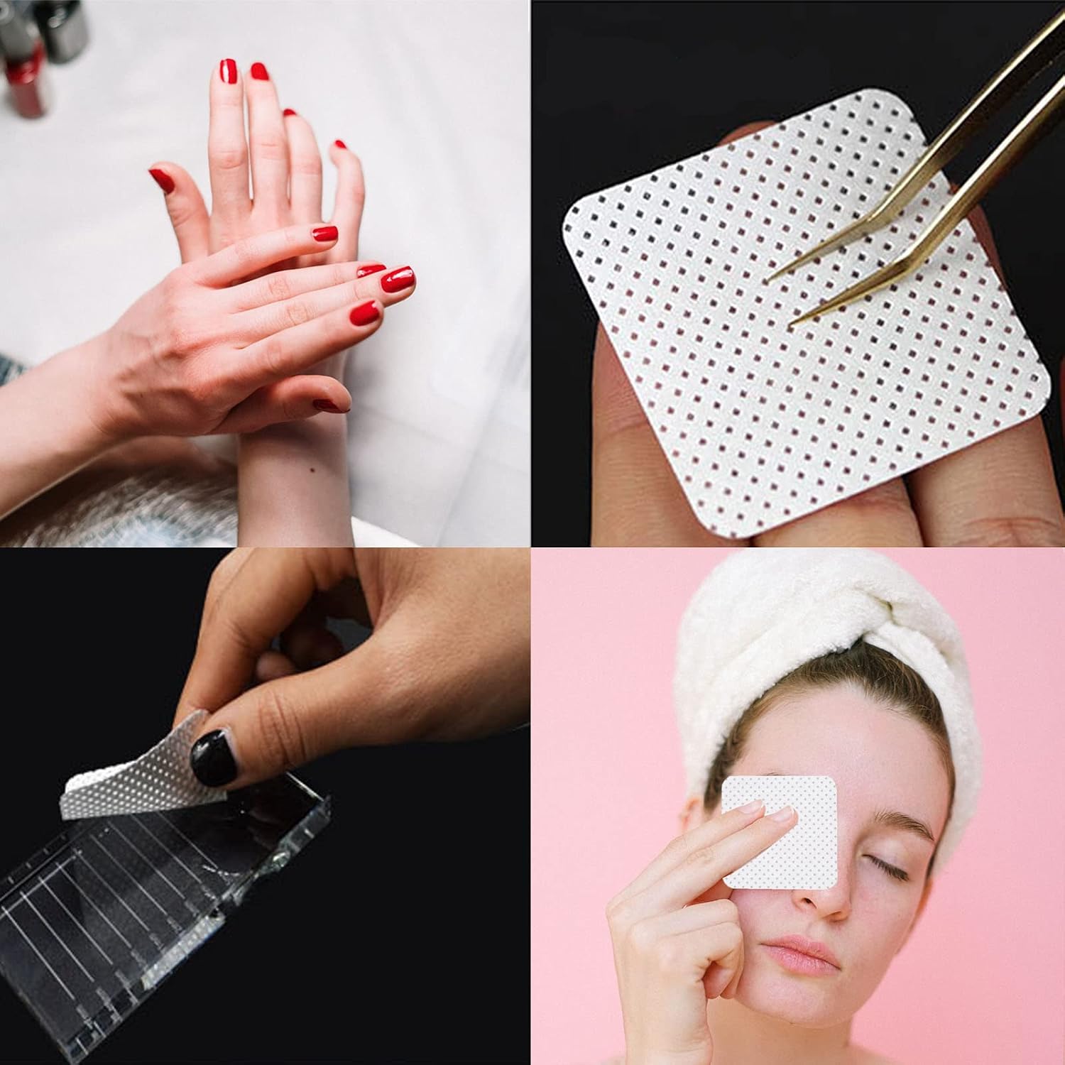 Absorbable Soft Gel Nail Polish Remover Cotton Pads - 1200 Pcs Lint-Free Non-Woven Fabric Wipes for Nails & Lash Extension Glue Cleaning image 4