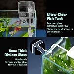 LAQUAL Ultra Clear Small Fish Tank with Filter & Light (3 Gal), Rimless Glass Low Iron Aquarium Starter Kit, Beta Fish Tank & Filter with Surface Skimmer & 3-Mode LED Light
