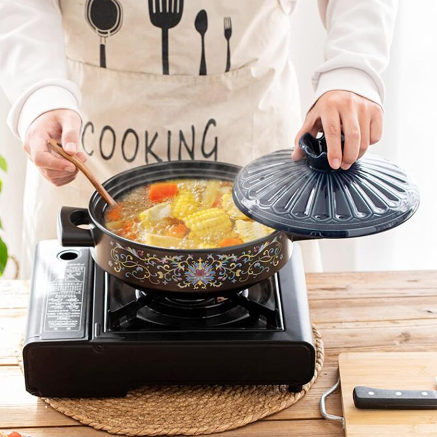 Buy Earthenware Clay Pot Preseasoned Made ,Ceramic Hot Pot,Heat Resistant Casserole With Lid