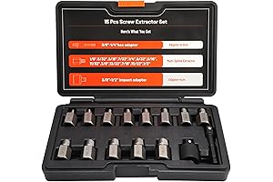 15-Piece Hex Easy Screw Extractor Set