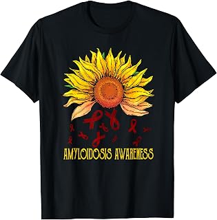 Amyloidosis Awareness Sunflower TShirt T-Shirt