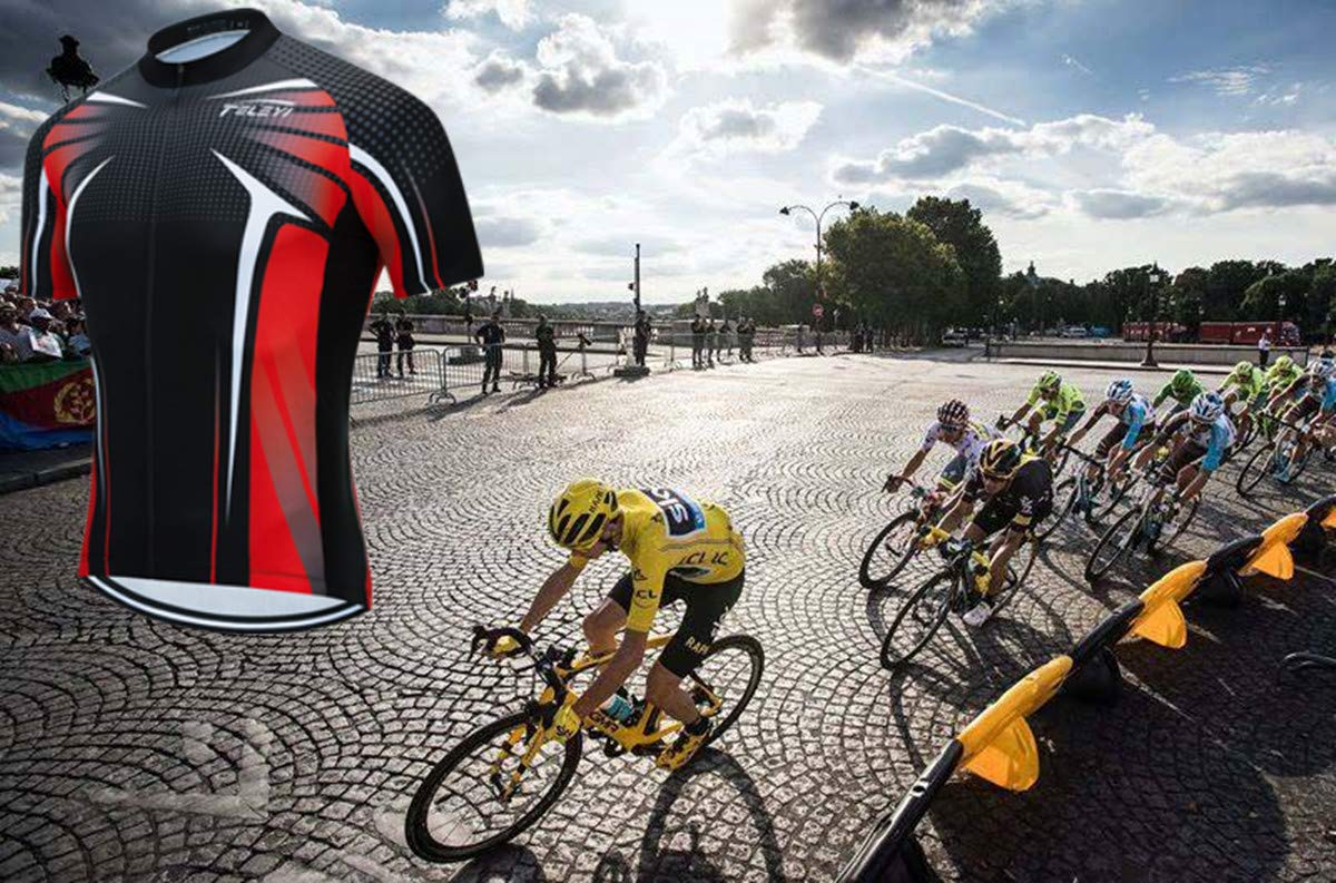 Weimostar, Maglia da ciclismo da uomo, traspirante, estiva