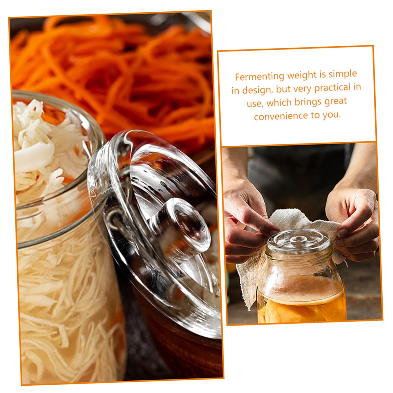 Gärgewichte für Fermentation 2 Stück mit Griffdesign aus Glas für Gläser
