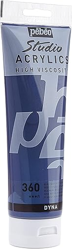 Vista 98 de Pebeo Studio Acrílicos de Alta Viscosidad, Acrílico Fino, 250 ml - Azul Turquesa