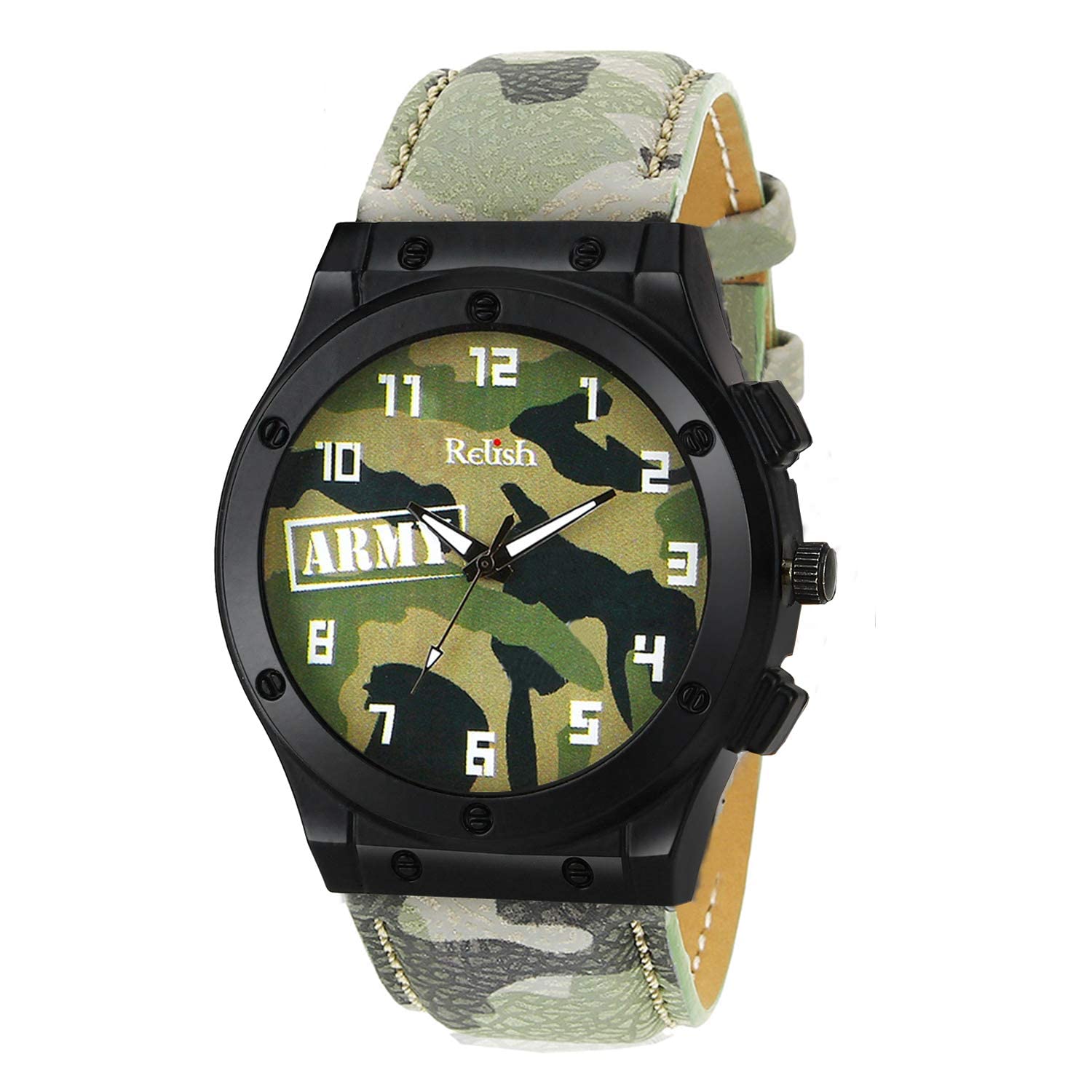 Relish Camouflage Design Analog Watch for Men & Boys | Camouflage Strap (Multicolour) (Multicolor) (B09RV316JN) Amazon Price History, Amazon Price Tracker