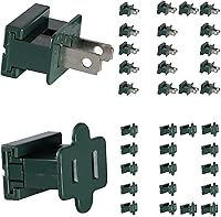 Vista 14 de SPT-1 Vampire Plugs 20 piezas Negro – Enchufe deslizante hembra y macho, enchufe eléctrico de repuesto para luces de decoración de Navidad