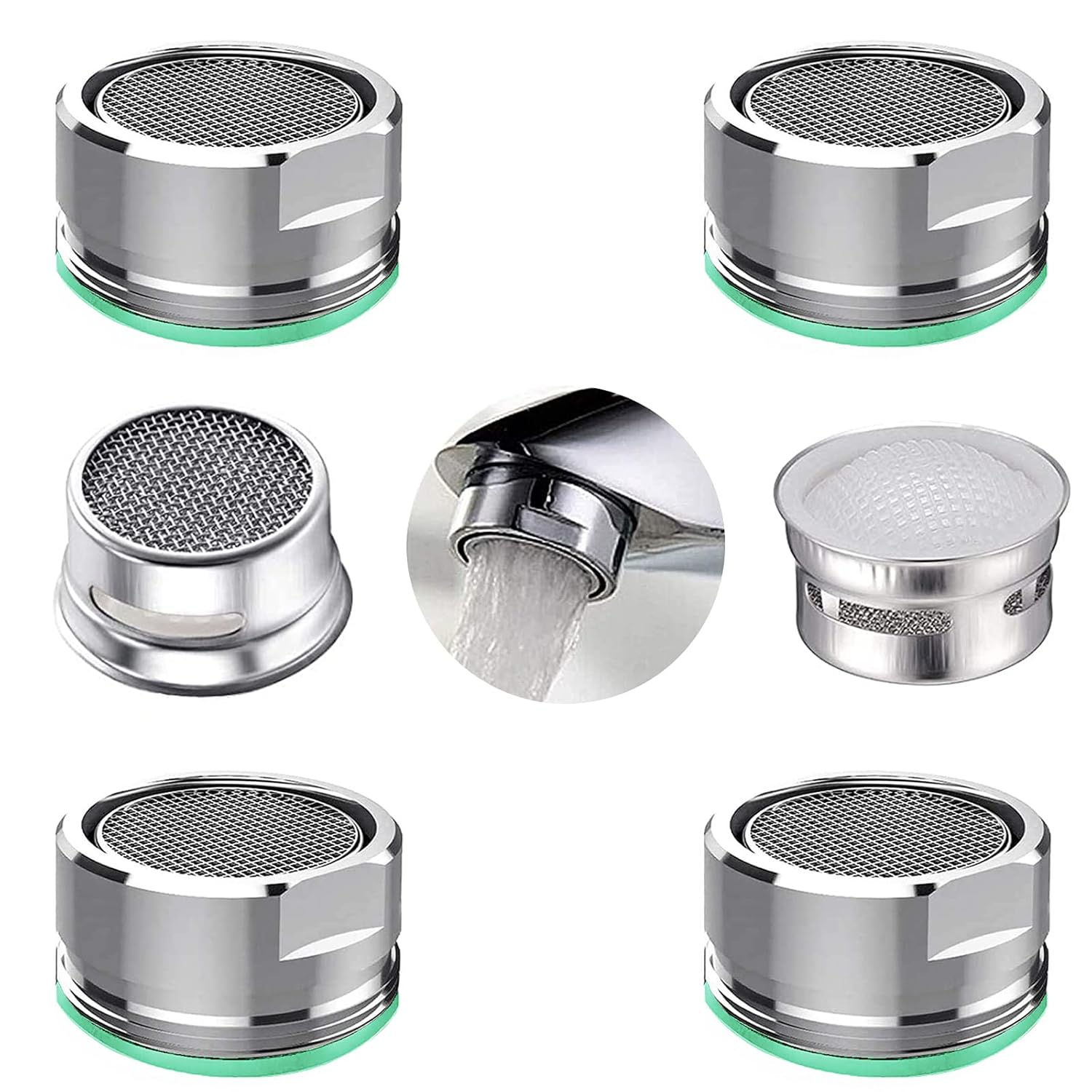 BOETOADG 4PCS Faucet Aerator, 2 Packs of Aerator Filter Replacement