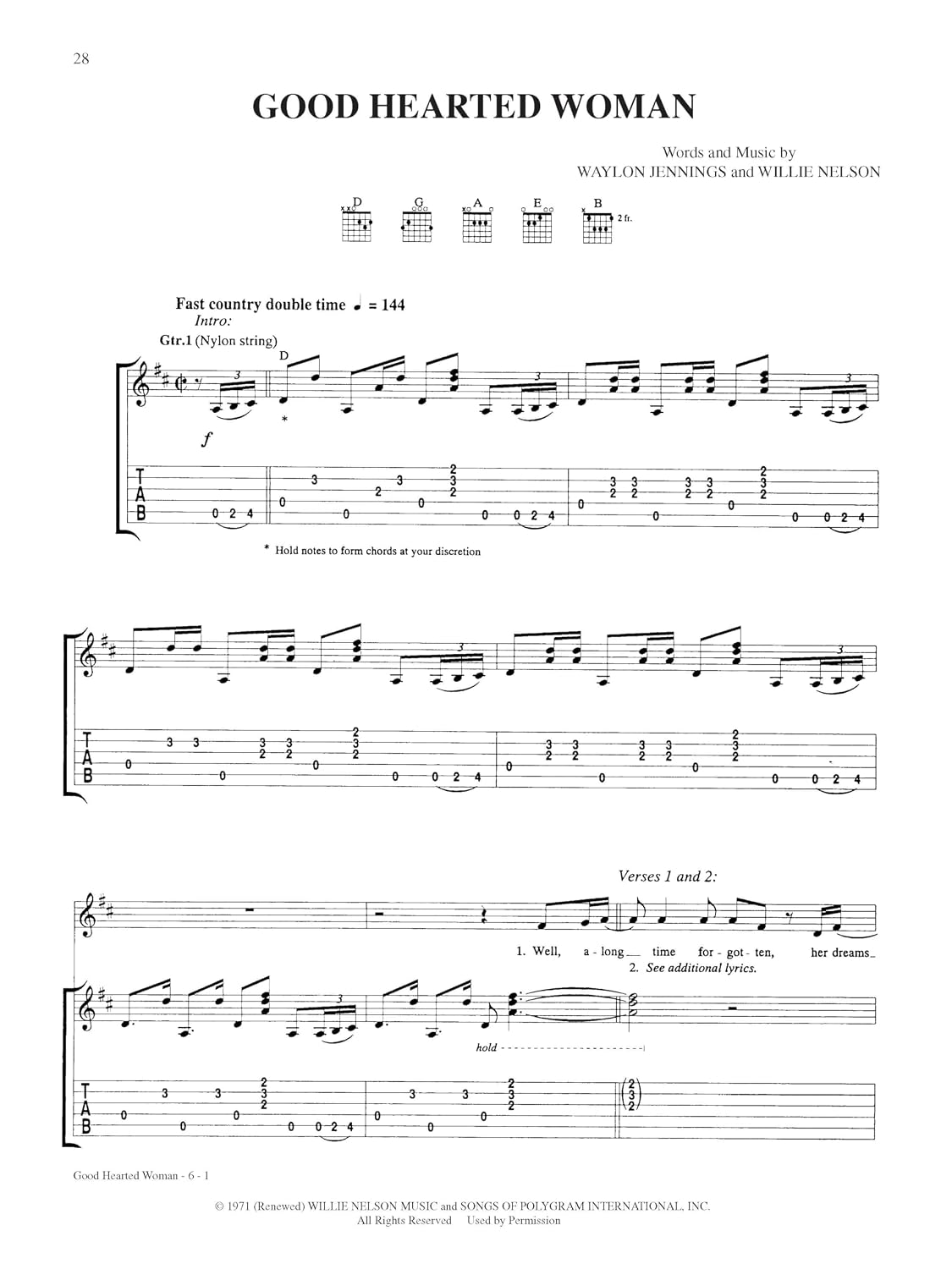 The Willie Nelson – Guitar Songbook: 15 Classic Songs with Tablature and Chords | Play Country Hits Like On the Road Again and Blue Eyes Crying in the Rain | Note-for-Note Transcriptions