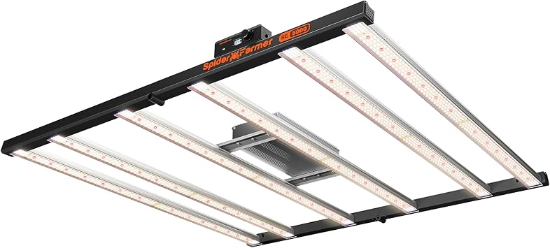 Spider Farmer SE5000 LED Grow Light 480W, Smart App Controll & Osram Red | Dimmable Full Spectrum Bar Style Lamp with Osram Hyper Red, Fits 4x4 Grow Tents for Seedling Veg Flowering Indoor Plants