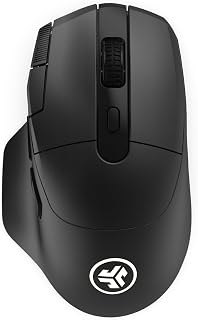 JLab Midnight, Wireless Ergonomic Gaming Mouse, 7-Button, Black