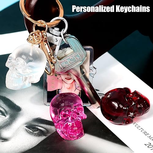 Miniatura 3 de Molde de resina DIY Artesanía Pulsera Colgante Molde de Silicona Hecho a Mano Cráneo para Cabeza para Llavero Molde de Fundición de Resina Artesanía